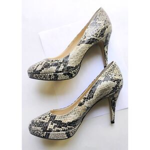 Enzo Angiolini Snake skin Print Stiletto Platform Ladies Heels Shoes Pumps 8.5M